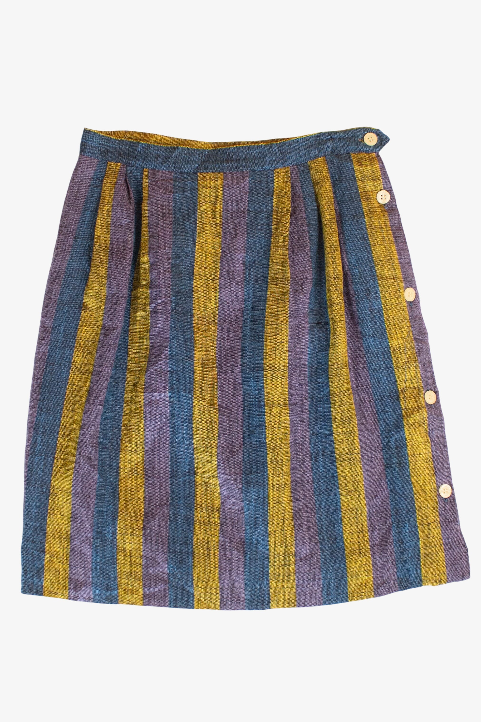 Vintage Striped Side Button Skirt (1990s)