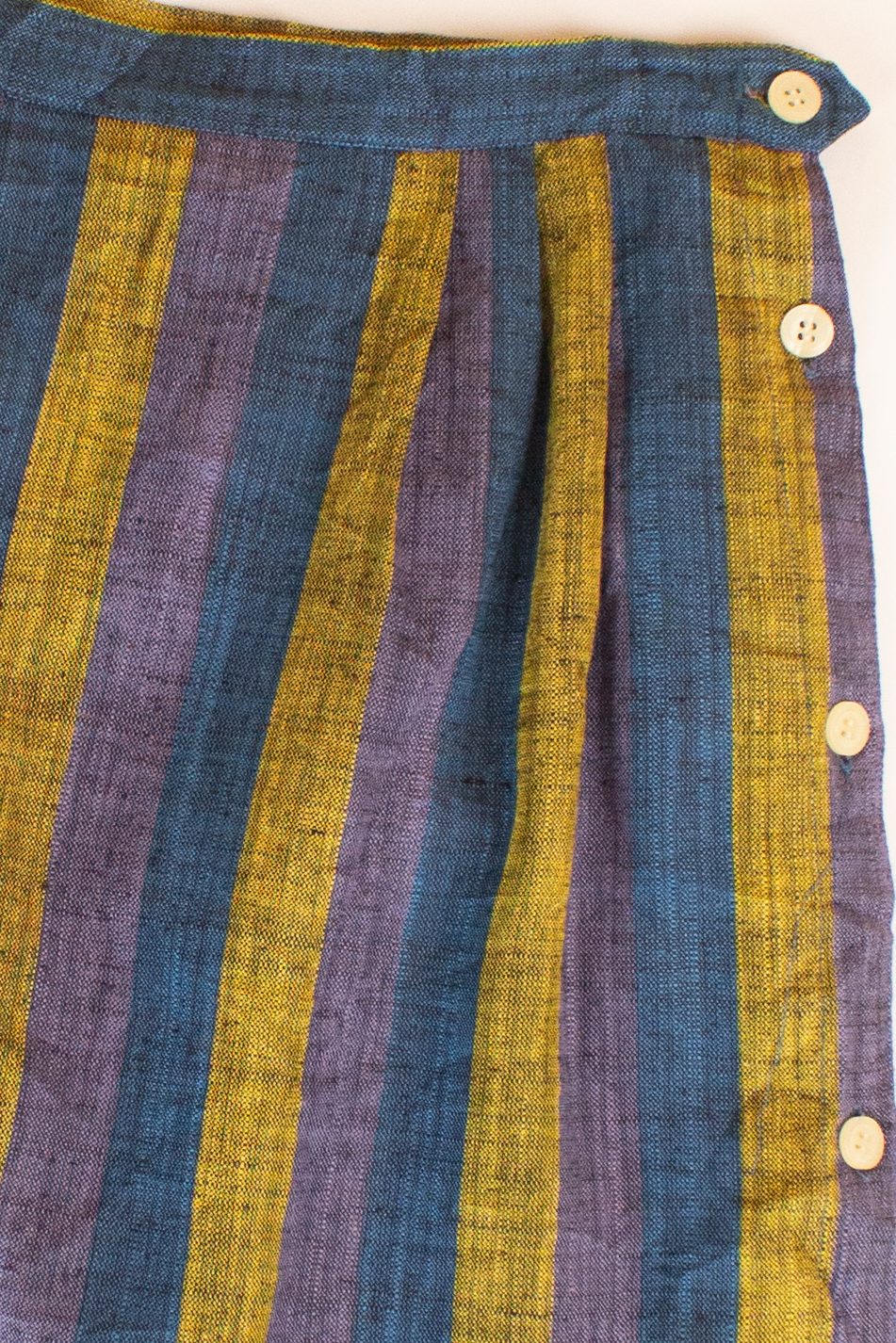 Vintage Striped Side Button Skirt (1990s)