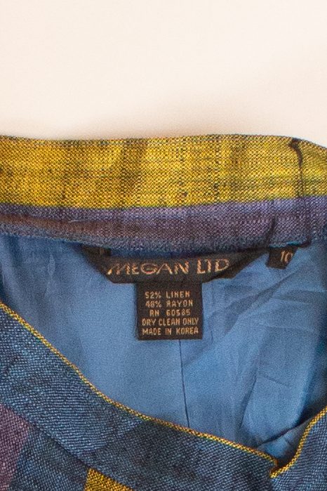 Vintage Striped Side Button Skirt (1990s)
