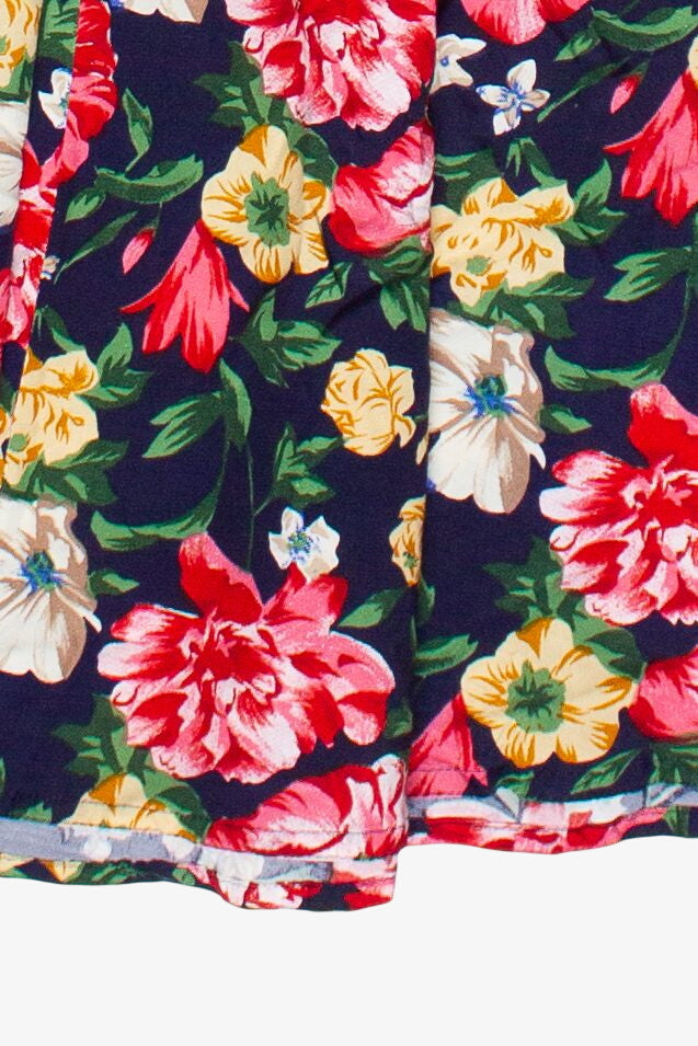 Vintage Floral Print Circle Skirt
