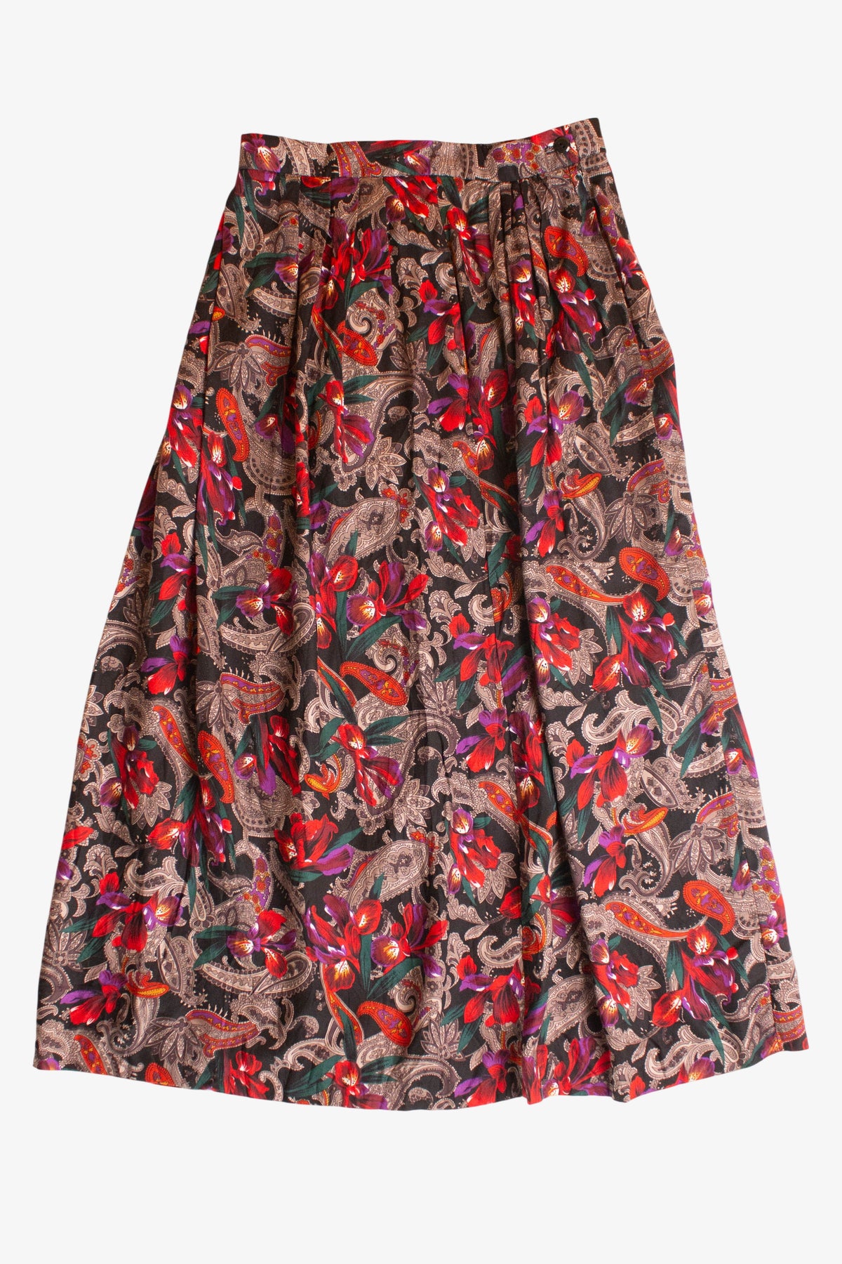 Vintage Floral Paisley Skirt (1990s)