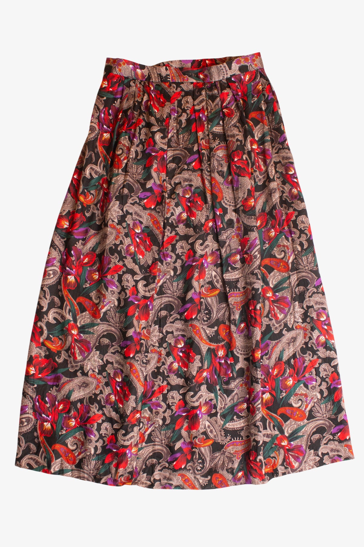 Vintage Floral Paisley Skirt (1990s)