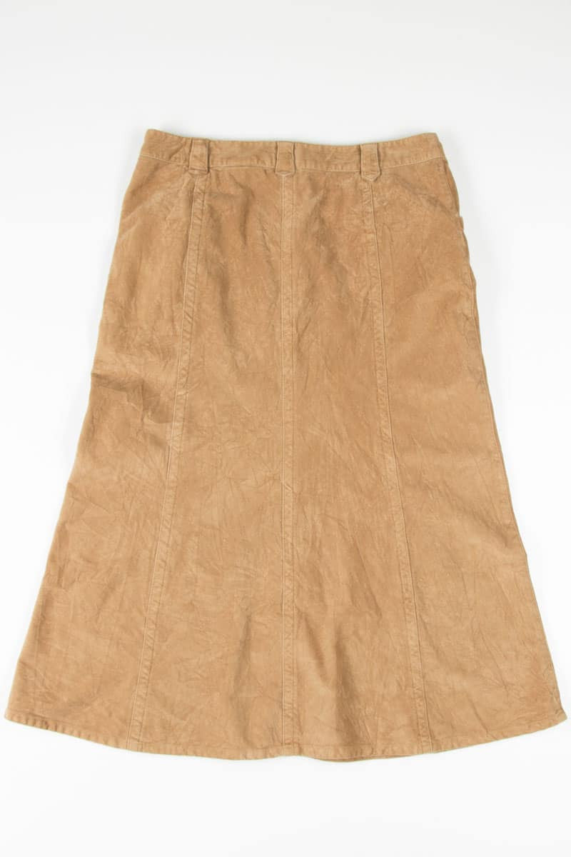 Tan Corduroy Eddie Bauer Maxi Skirt