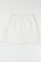 White Embroidered Floral Tennis Skirt