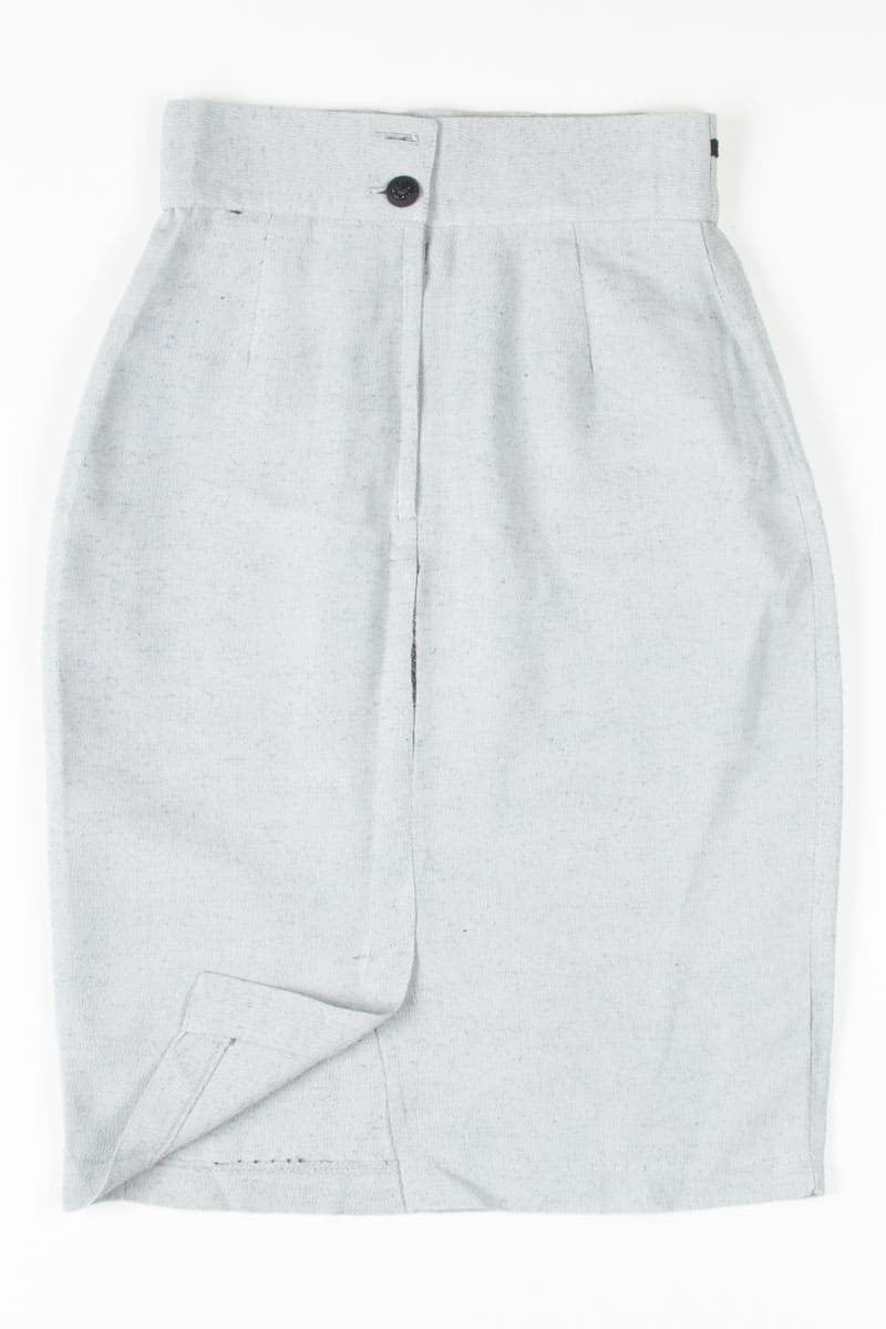 Grey Braided Detail Pencil Skirt