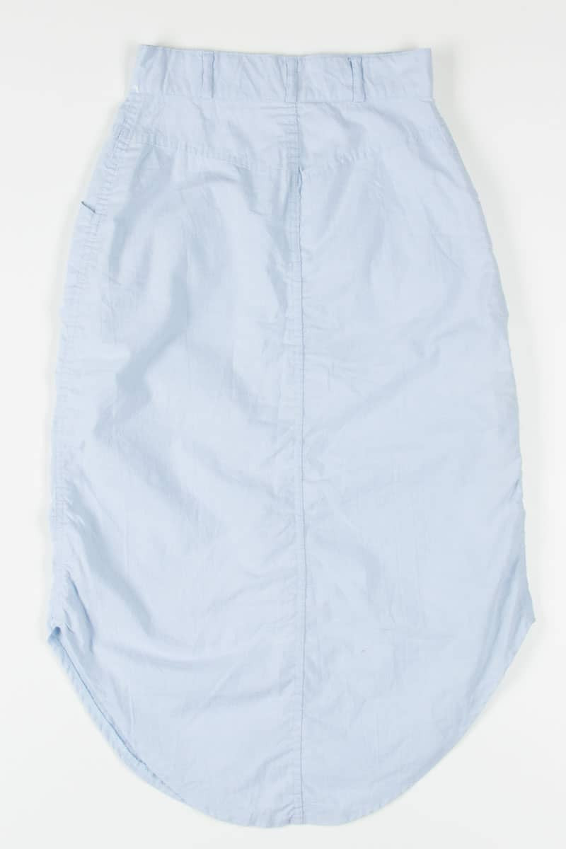Vintage Blue Button Front Skirt