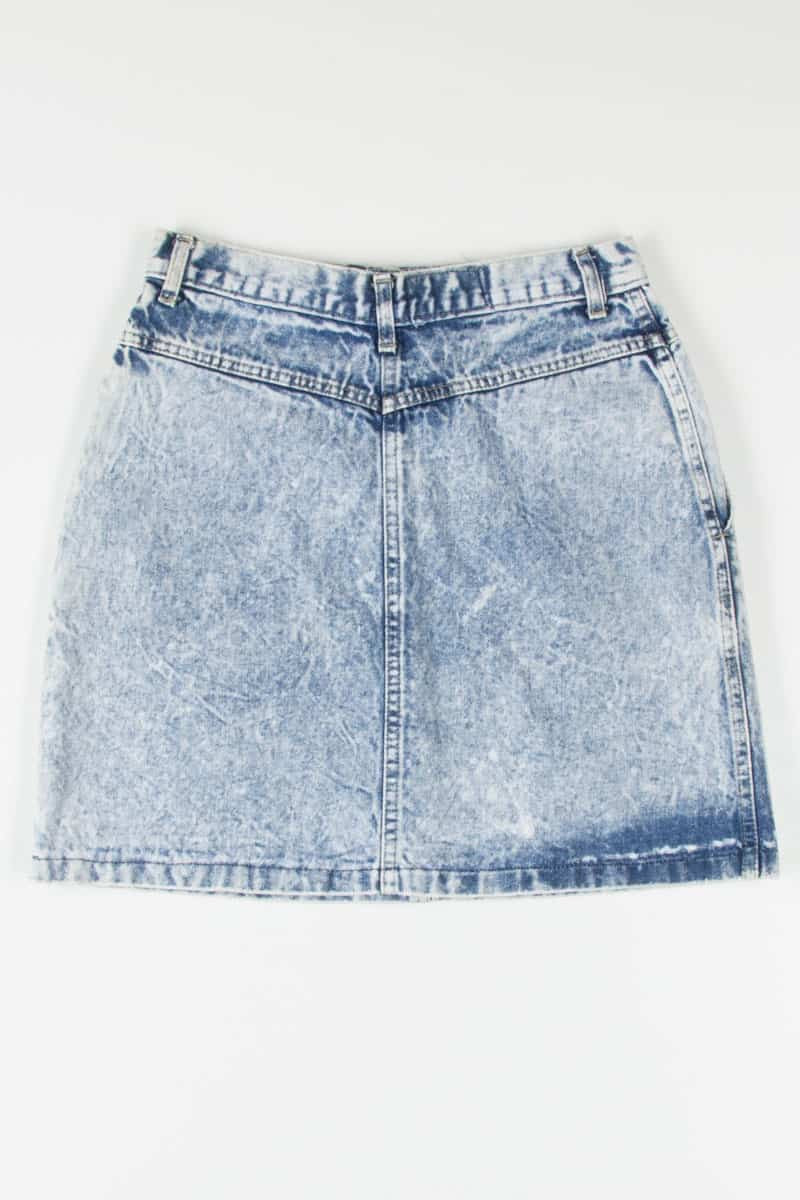 Vintage Acide Washed Denim Skirt