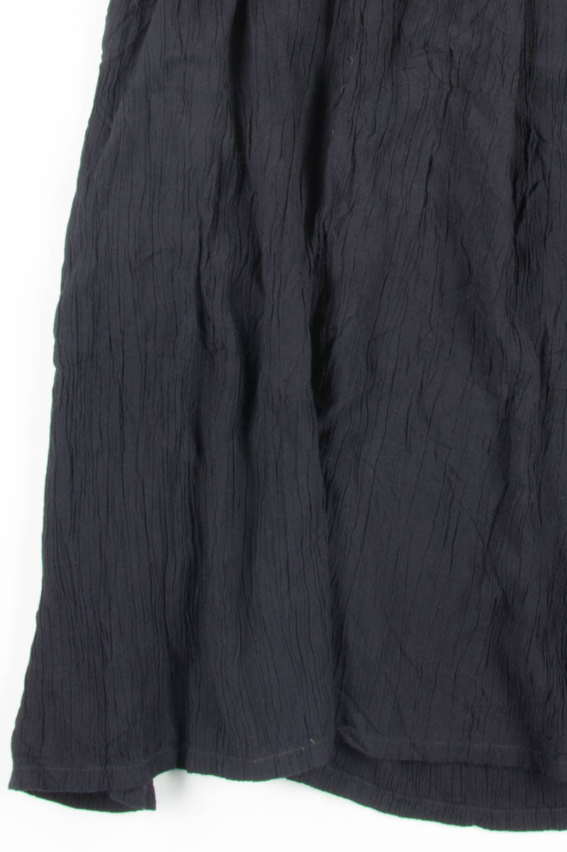 Black Crinkle Hippie Skirt