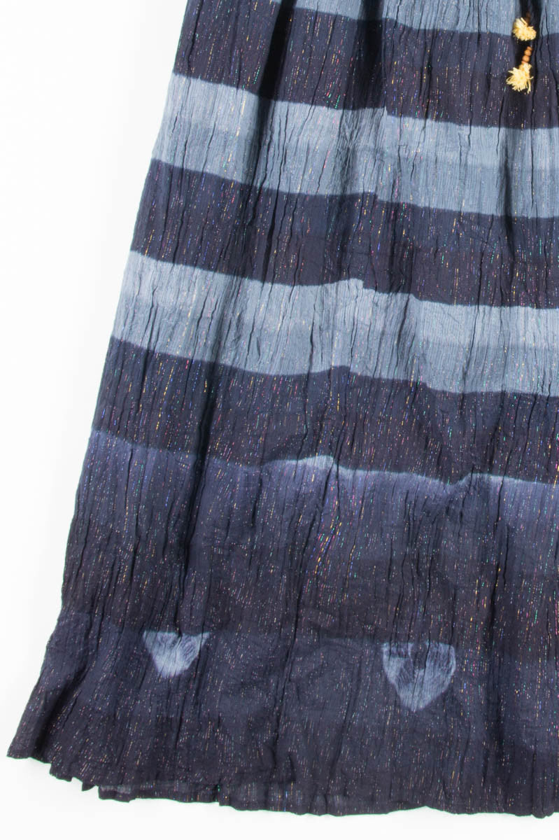 Blue Tinsel Hippie Skirt