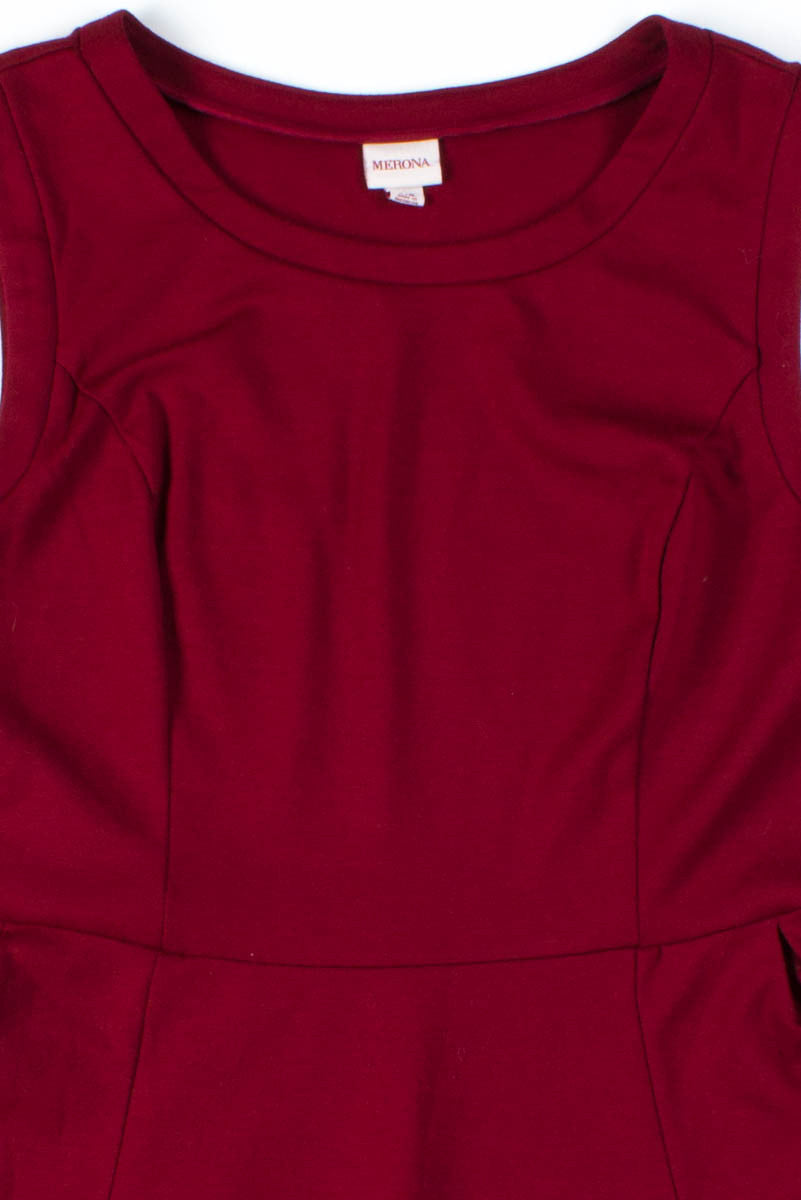 Burgundy Sleeveless Dress