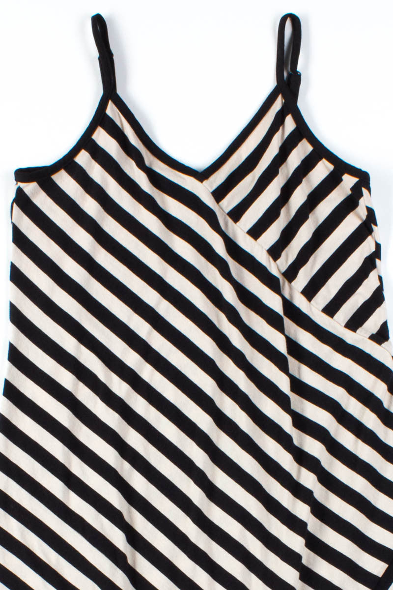 Black & Cream Striped Dress