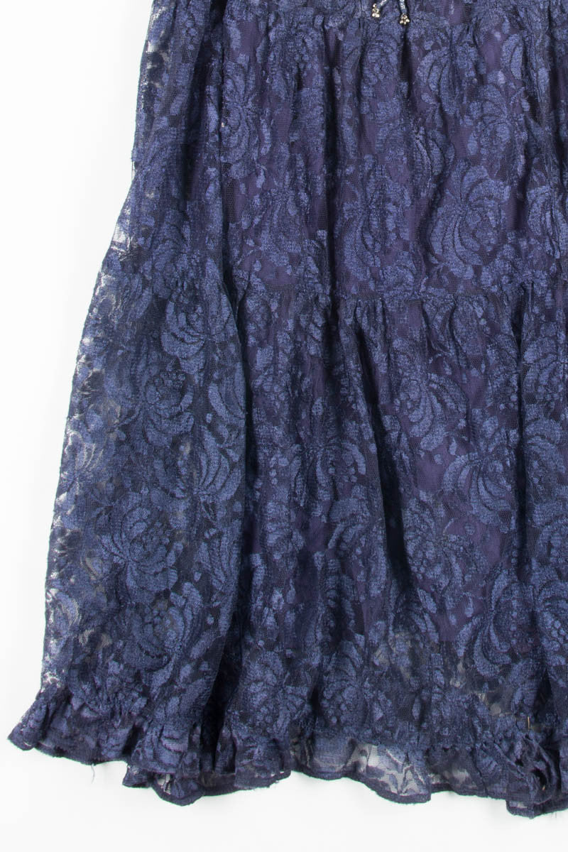 Blue Lace Hippie Skirt
