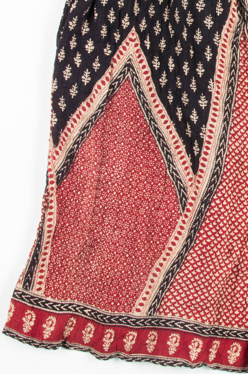 Black & Red Hippy Skirt