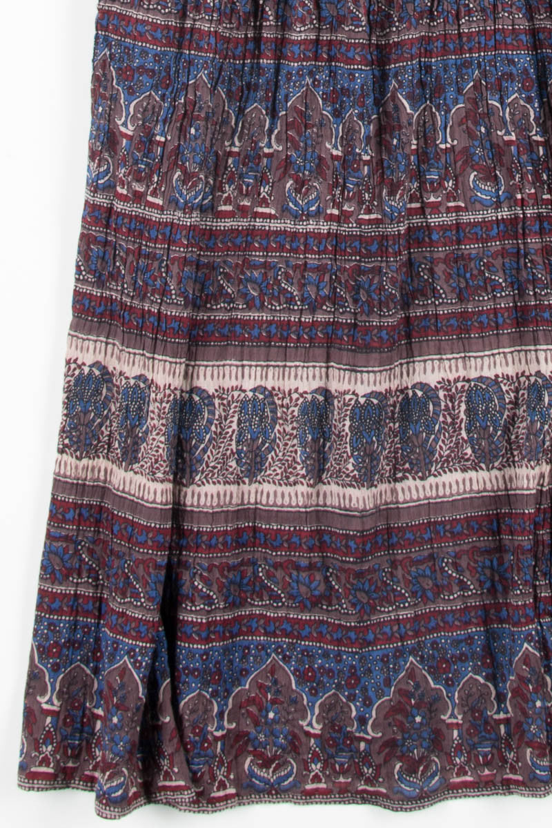 Tan & Blue Hippie Skirt