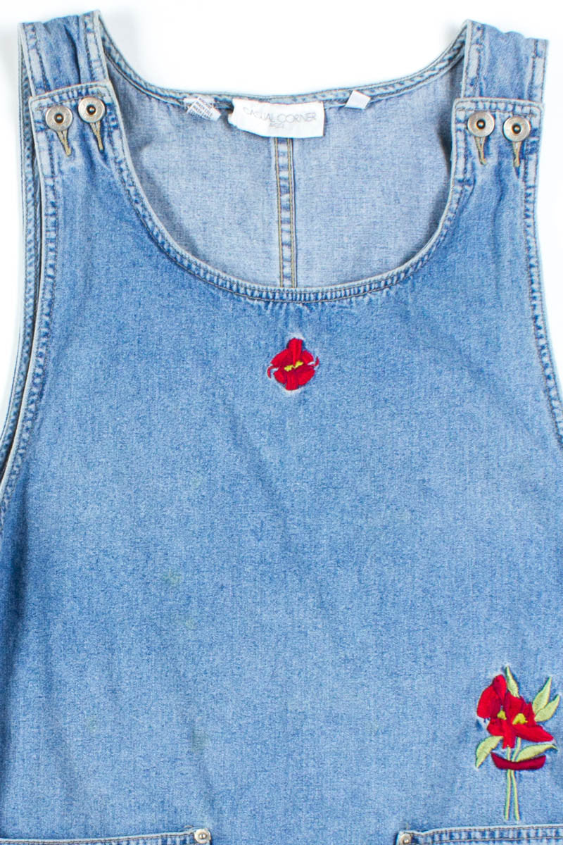 Red Poppy Denim Dress