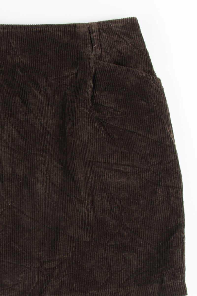 Brown Corduroy Pencil Skirt 3