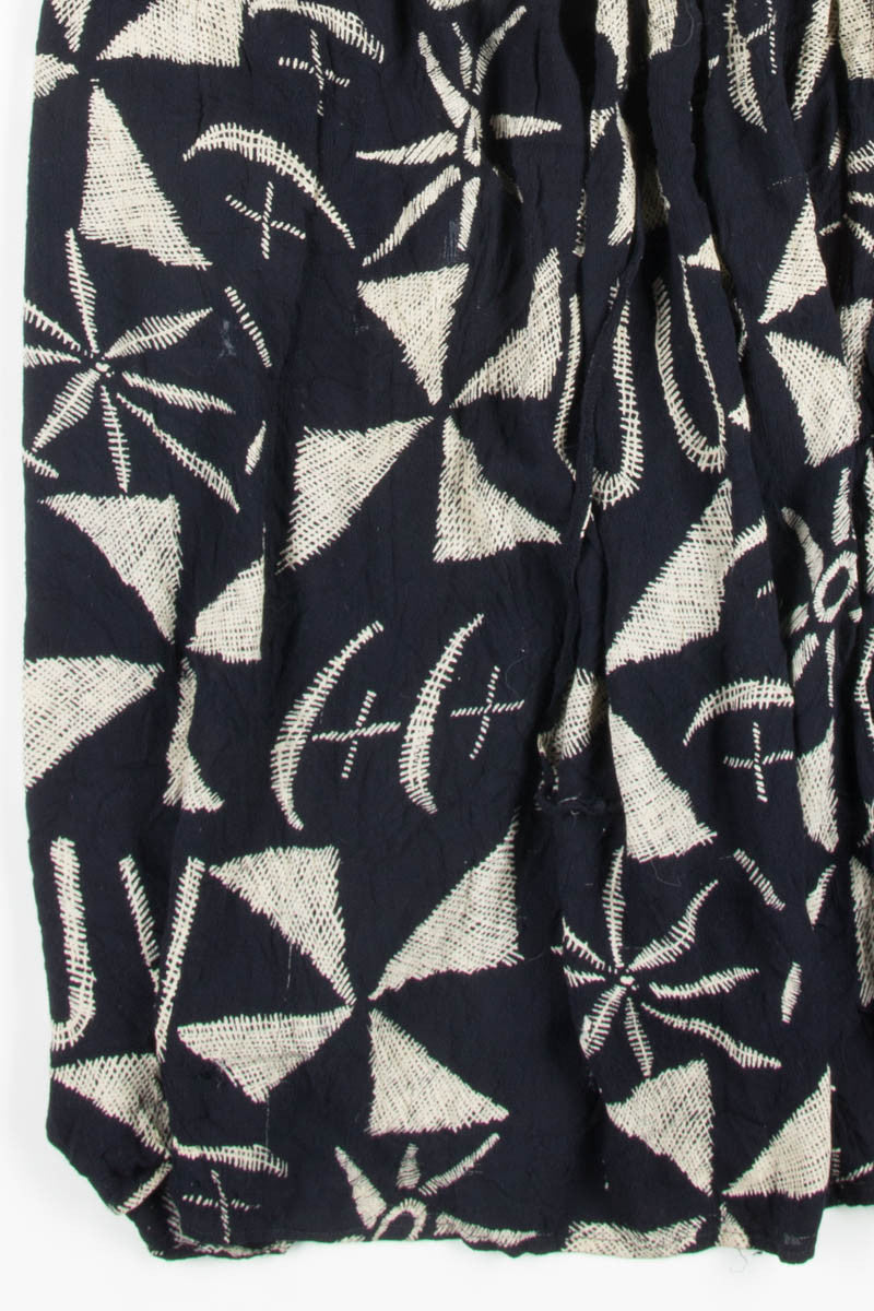 Black Pinwheel Hippie Skirt
