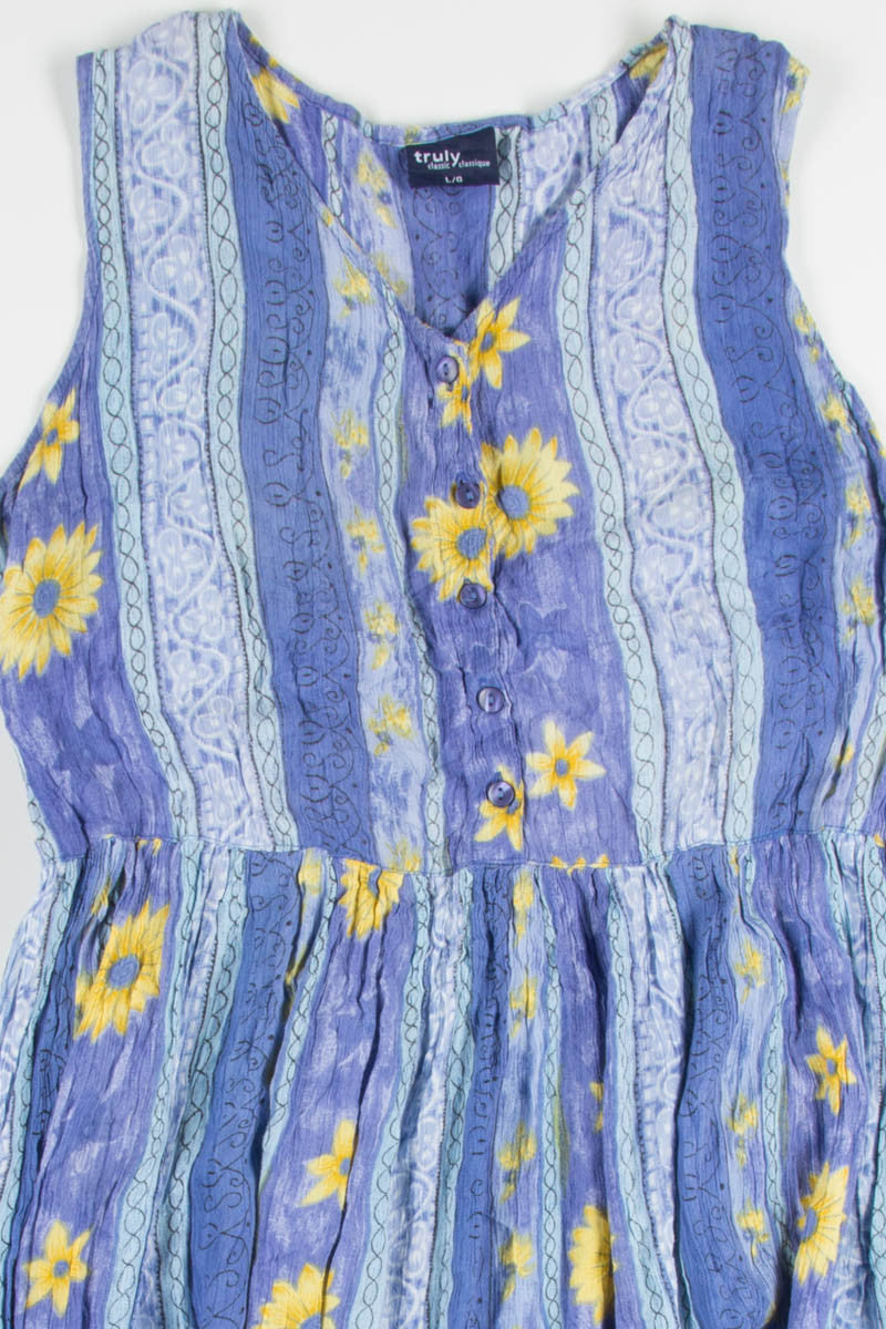 Blue Sunflower Sundress