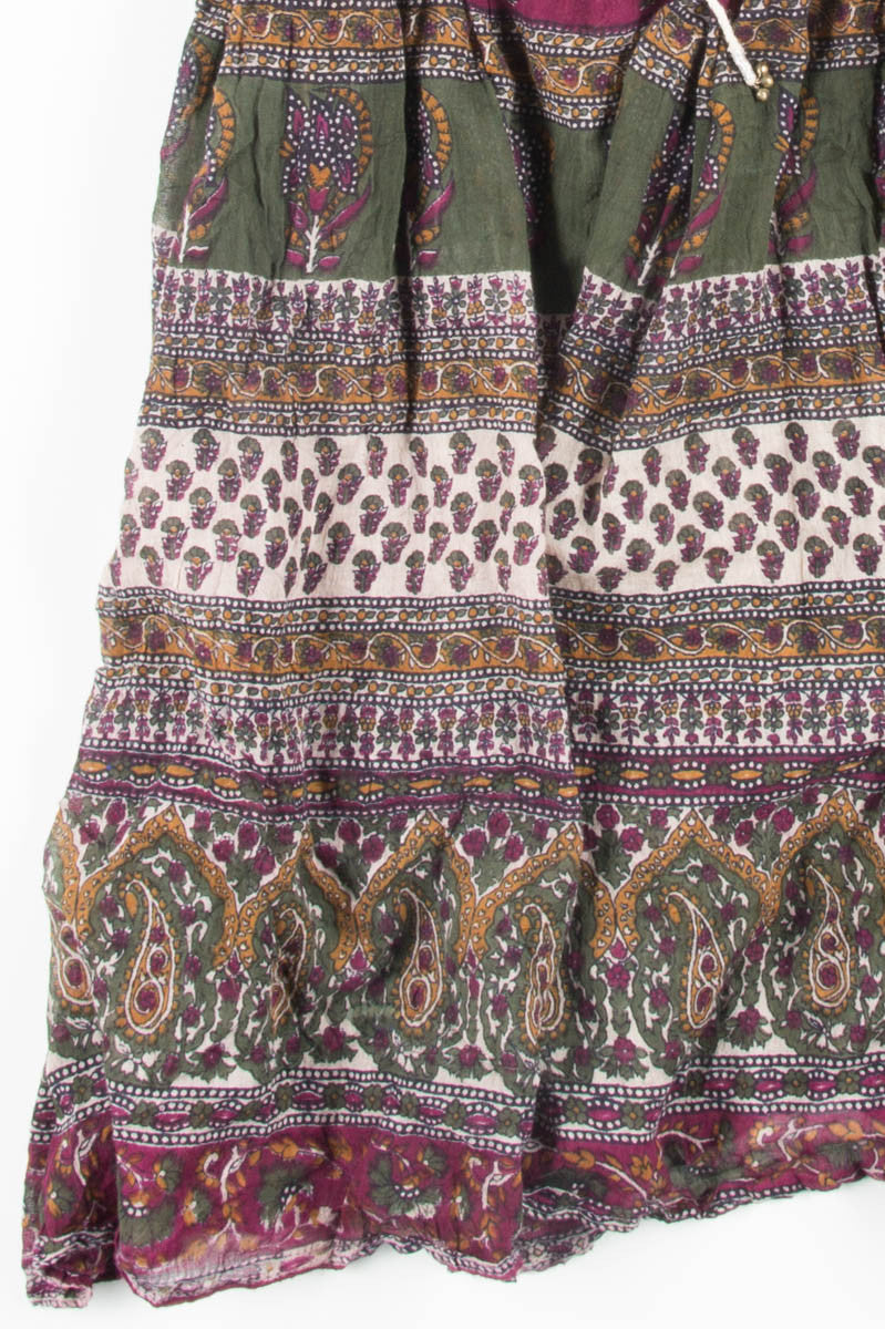 Plum & Green Hippie Skirt