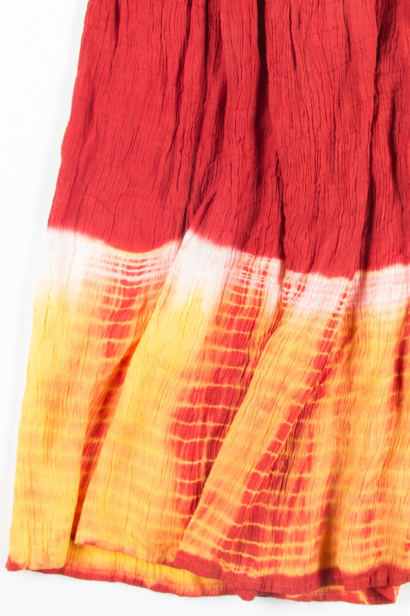 Fire Tie Dye Hippie Skirt