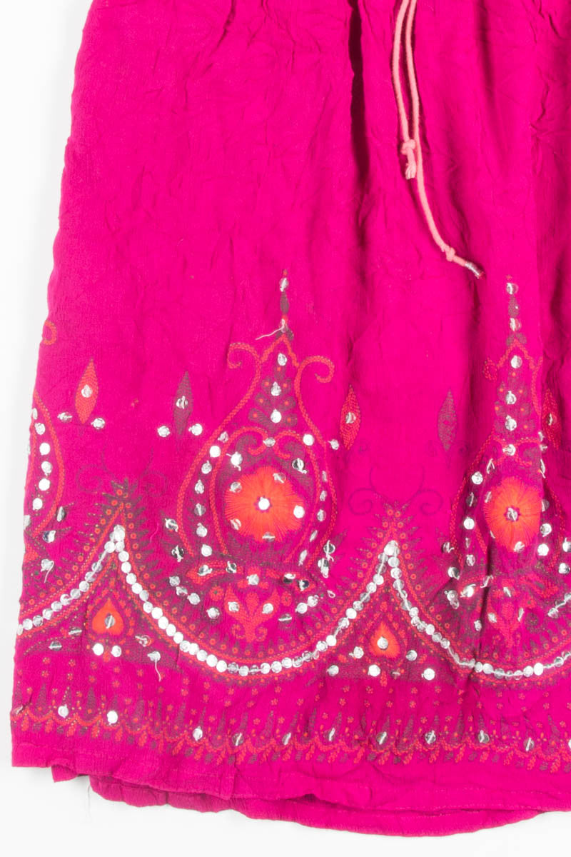 Pink Sequin Hippie Skirt
