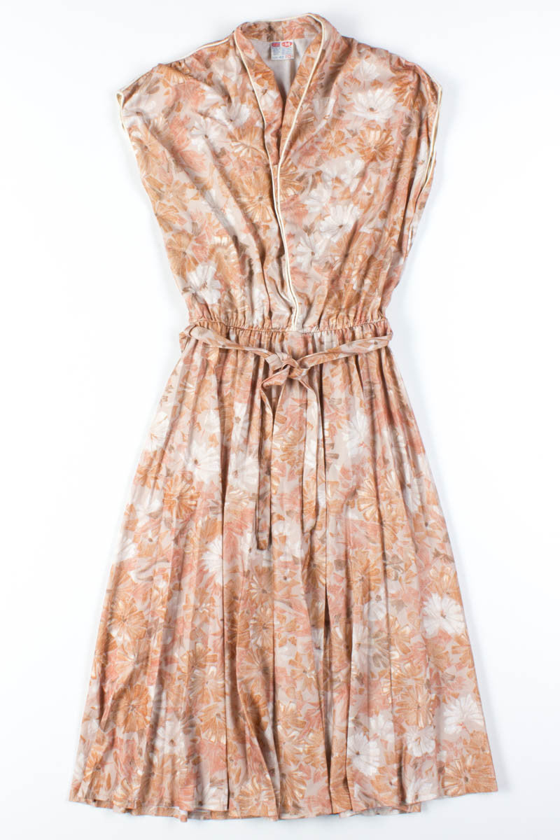 Peach Floral Dress
