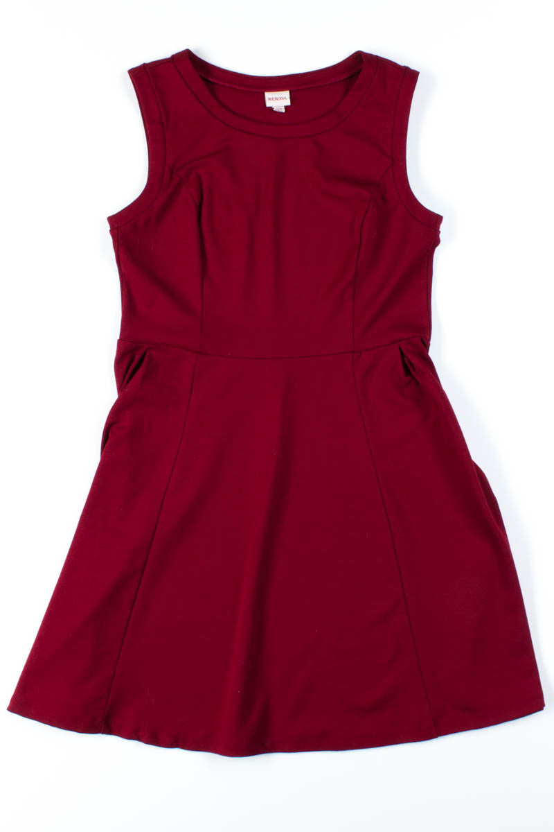 Burgundy Sleeveless Dress