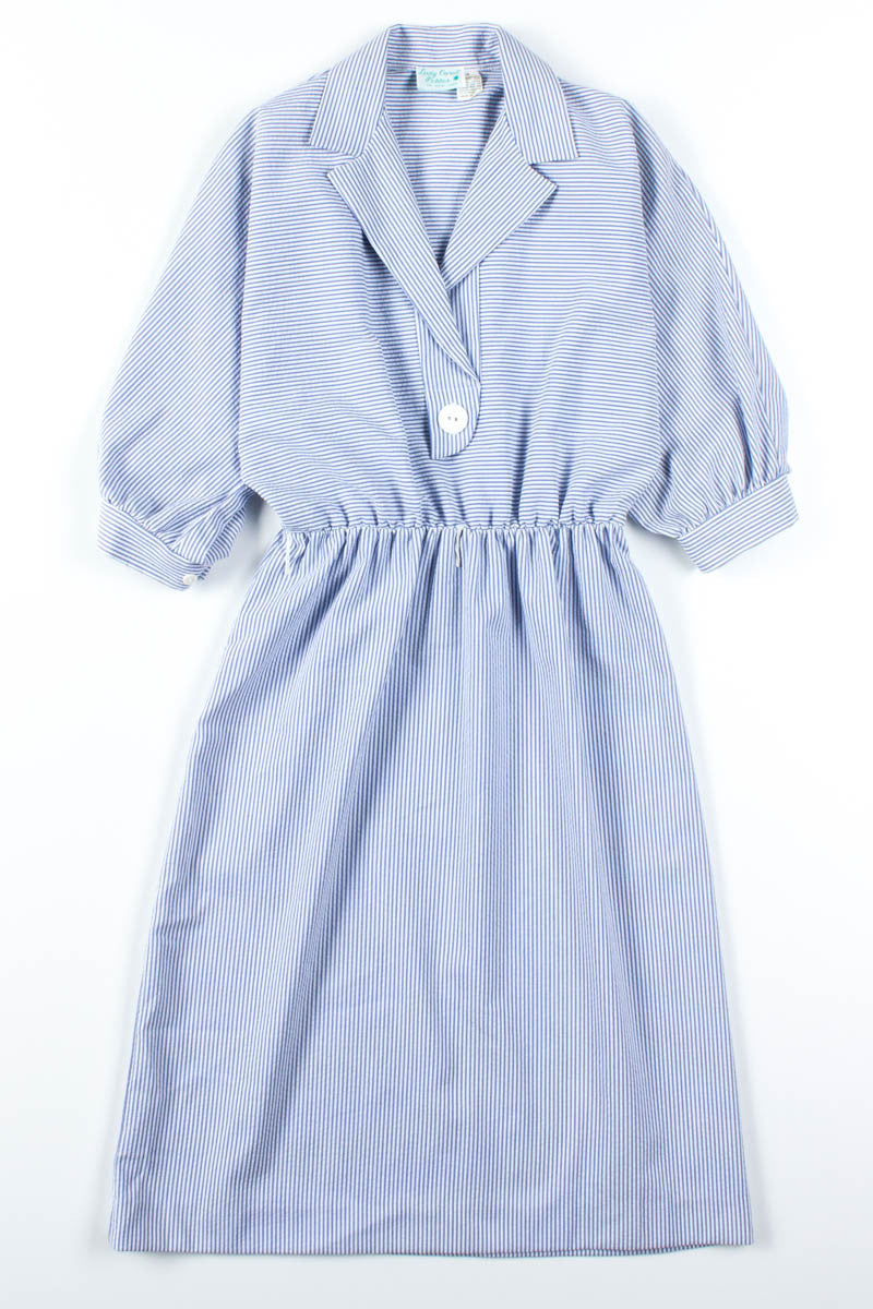 Blue Seersucker Dress 1