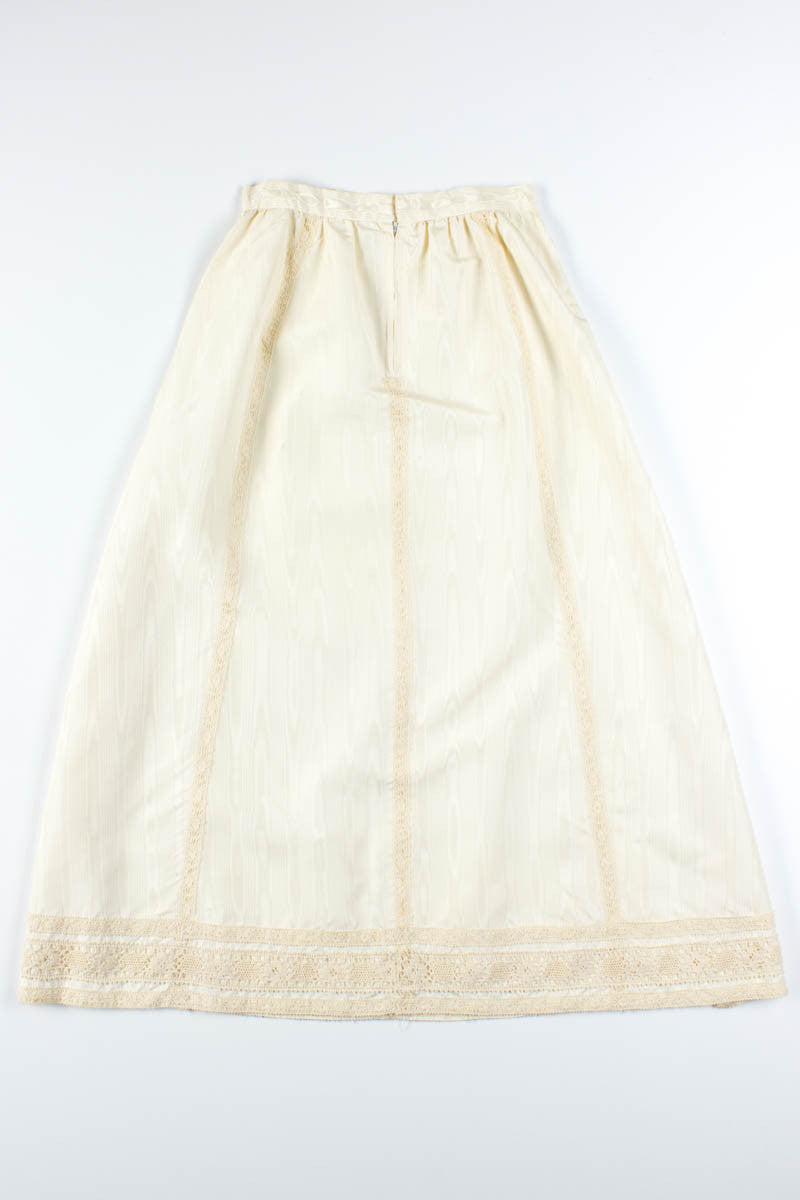 Cream Lace Maxi Skirt