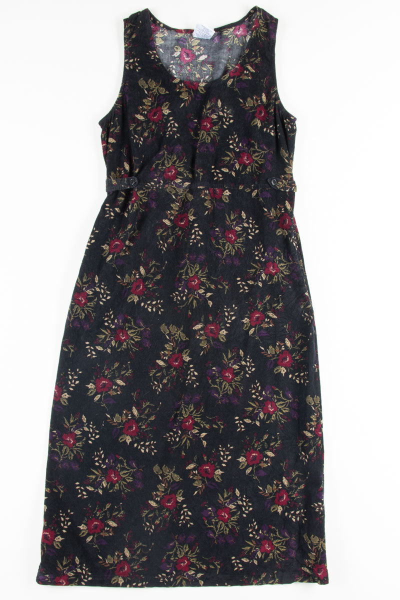 Floral Empire Waist Corduroy Dress 1
