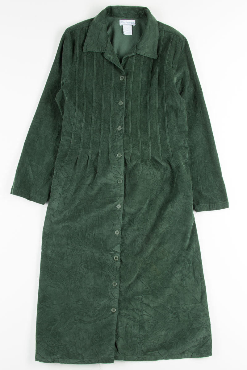 Forest Corduroy Shirt Dress