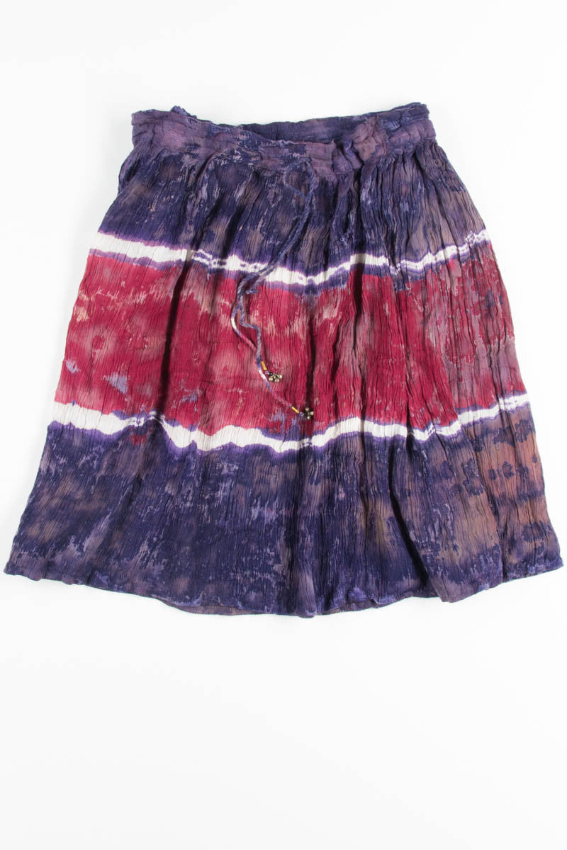 Purple Tie Dye Crinkle Skirt