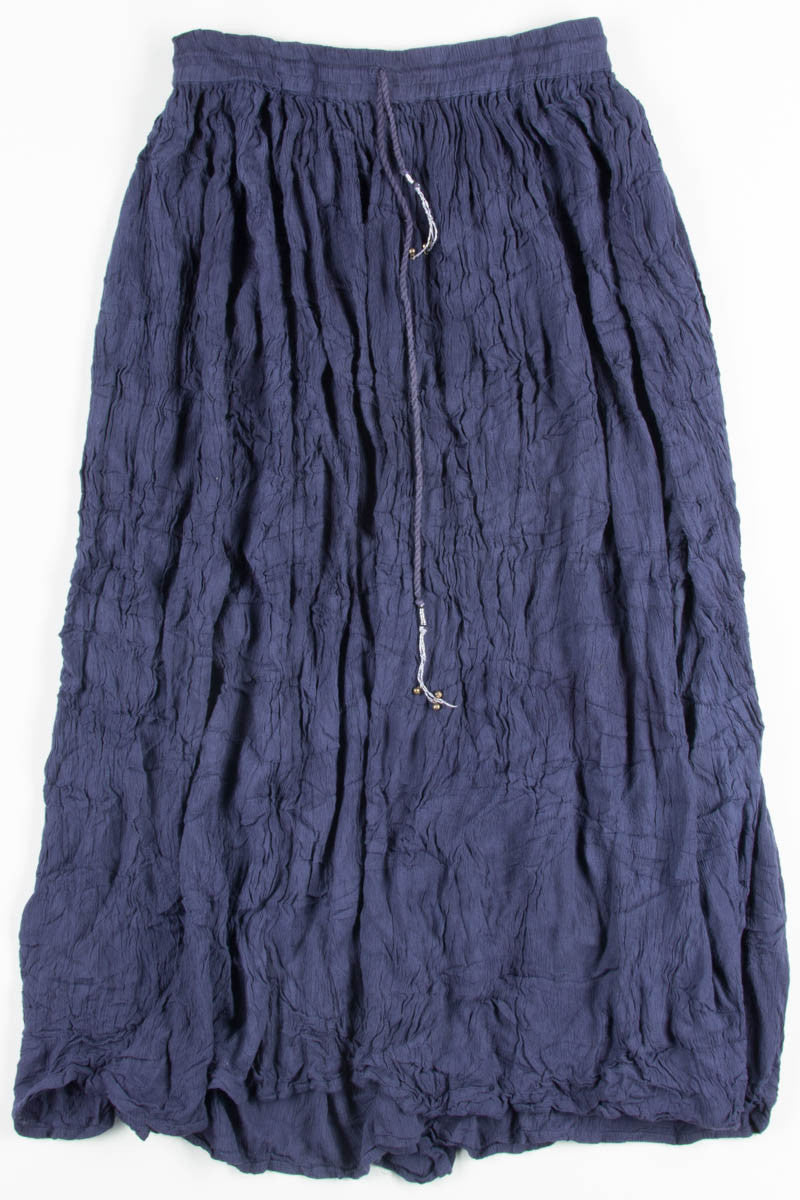 Blue Crinkle Hippie Skirt