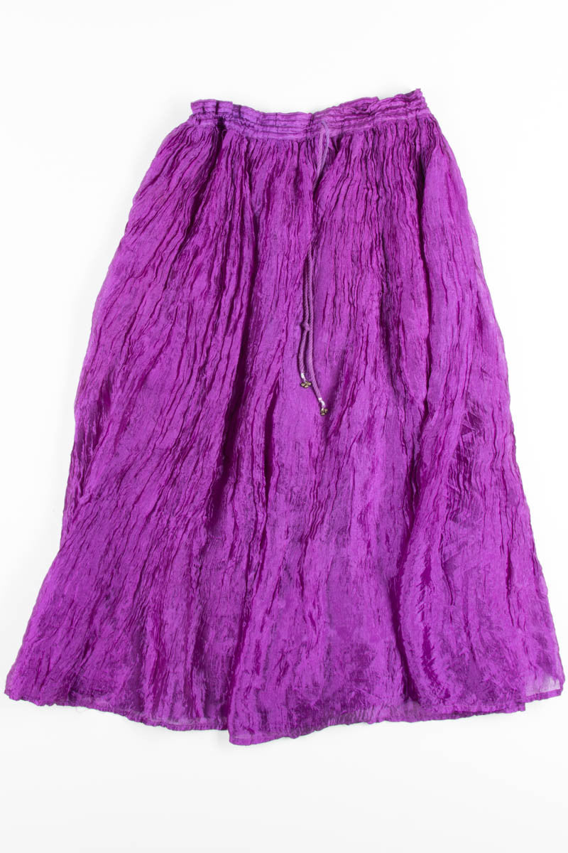 Purple Crinkle Hippie Skirt