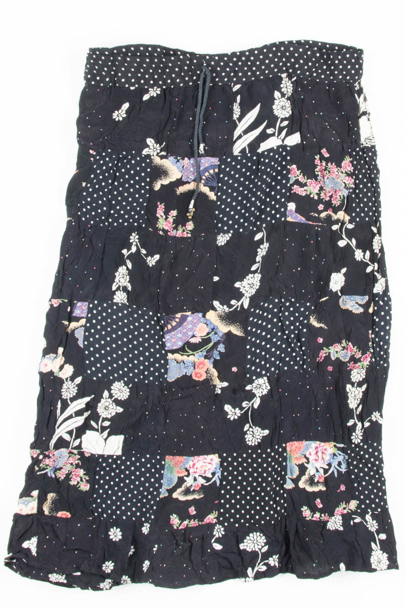 Black Patch Hippie Skirt