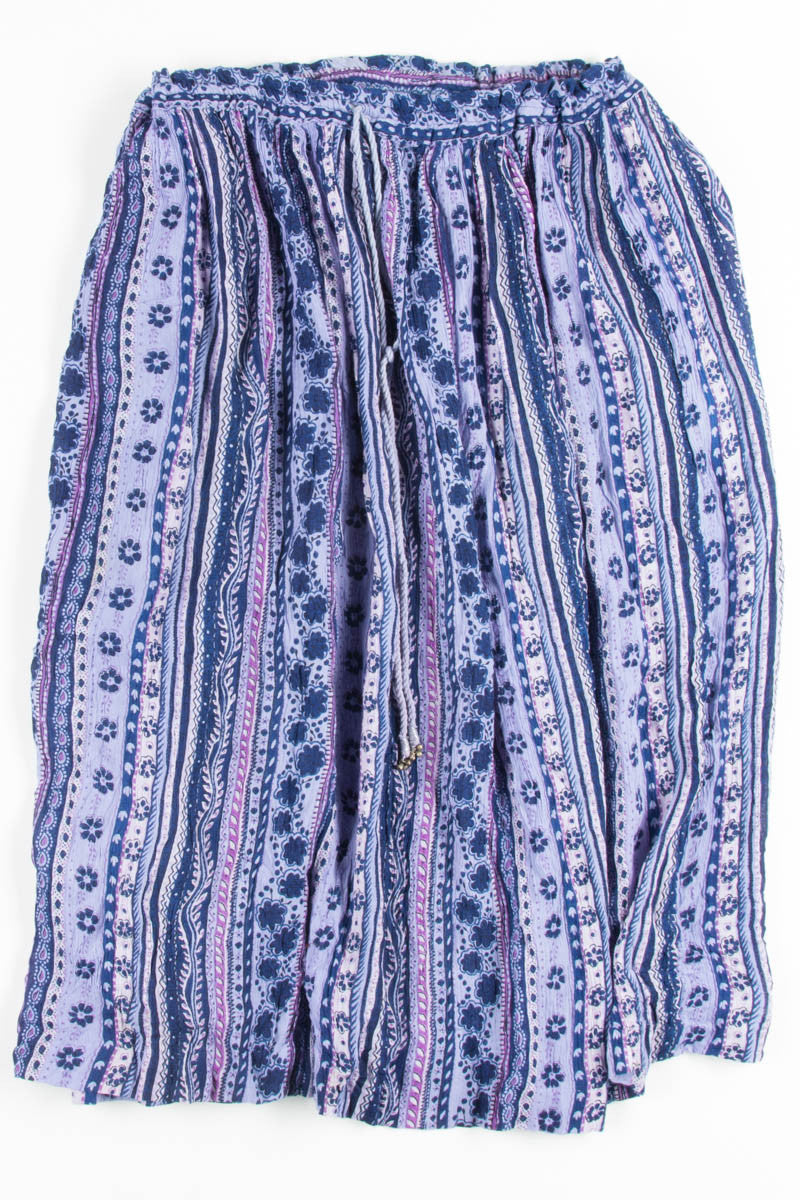 Periwinkle Striped Hippie Skirt 1
