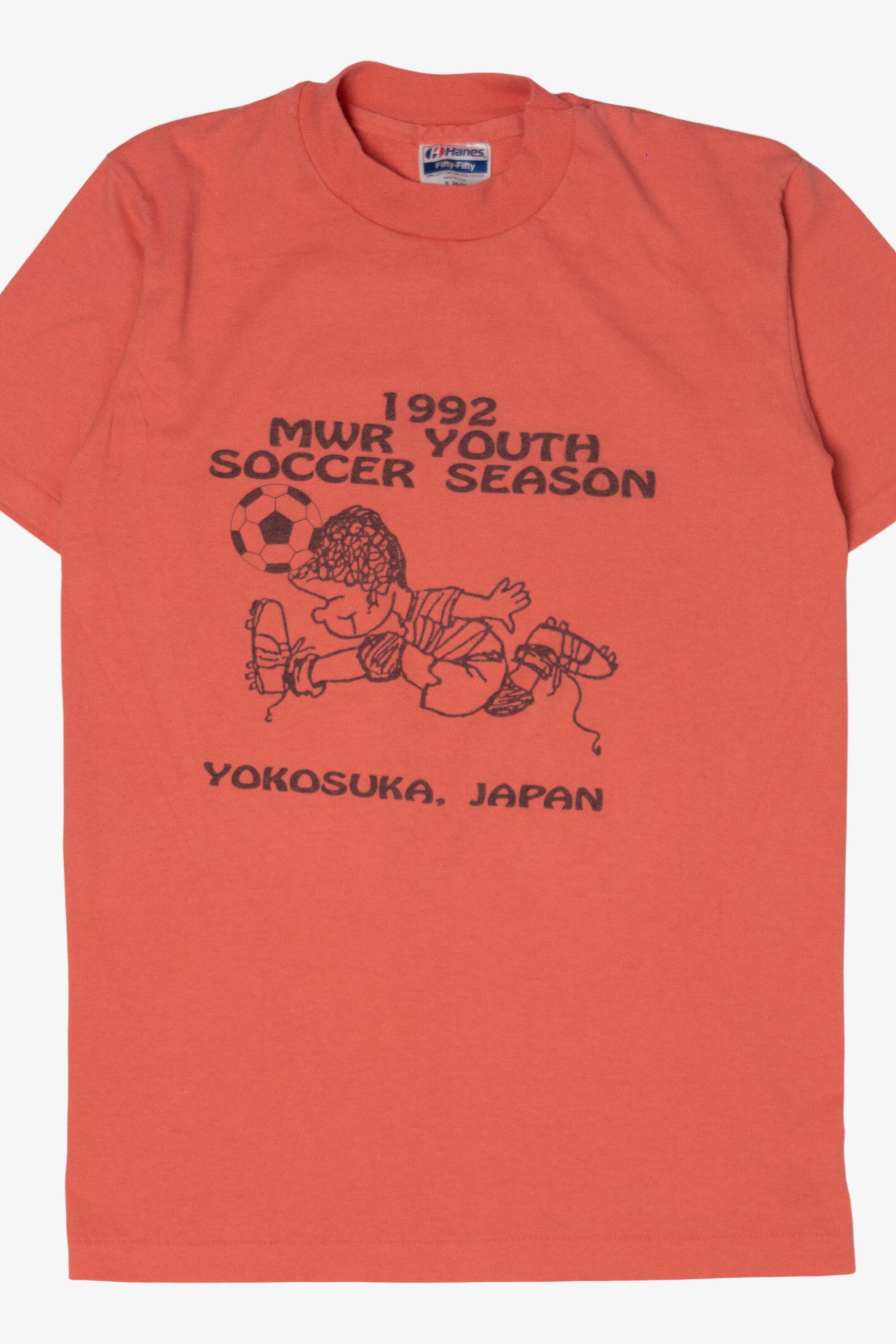 Vintage MWR Youth Soccer Season Yokosuna Japan T-Shirt (1990s)
