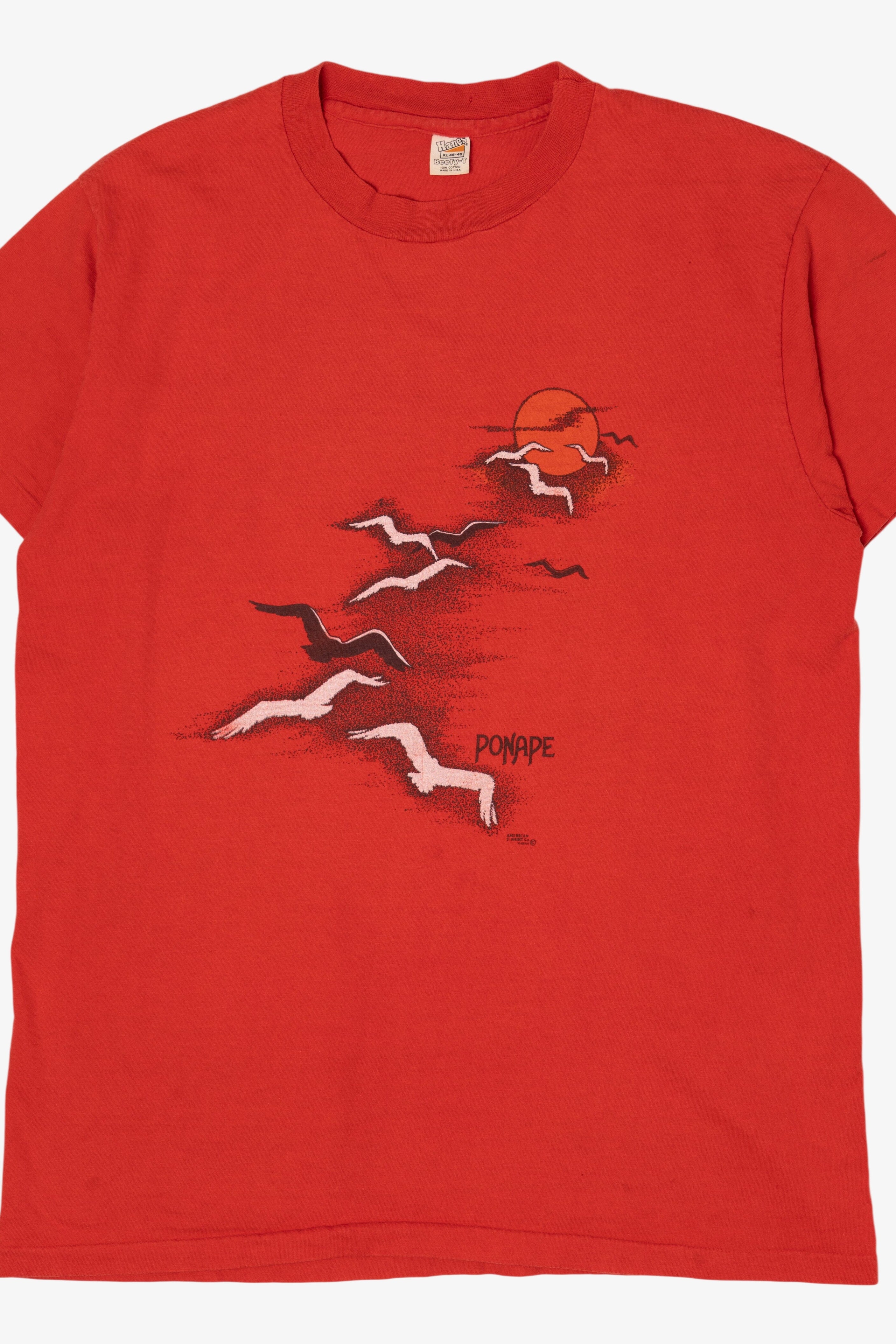 Vintage Red Ponape Single Stitch T-Shirt (1980s)