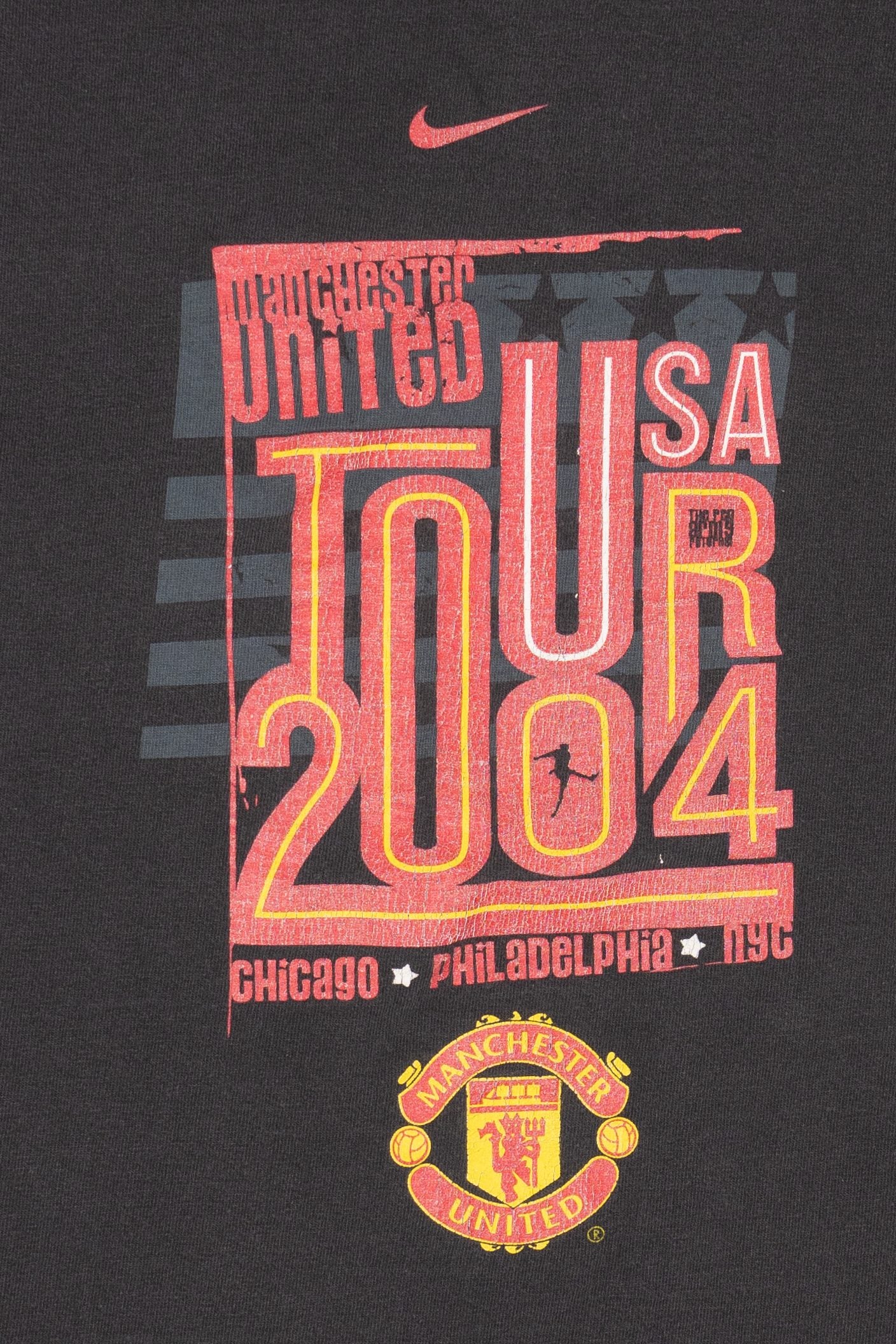 Vintage Manchester United USA Tour 2004 Nike T-Shirt (2000s)