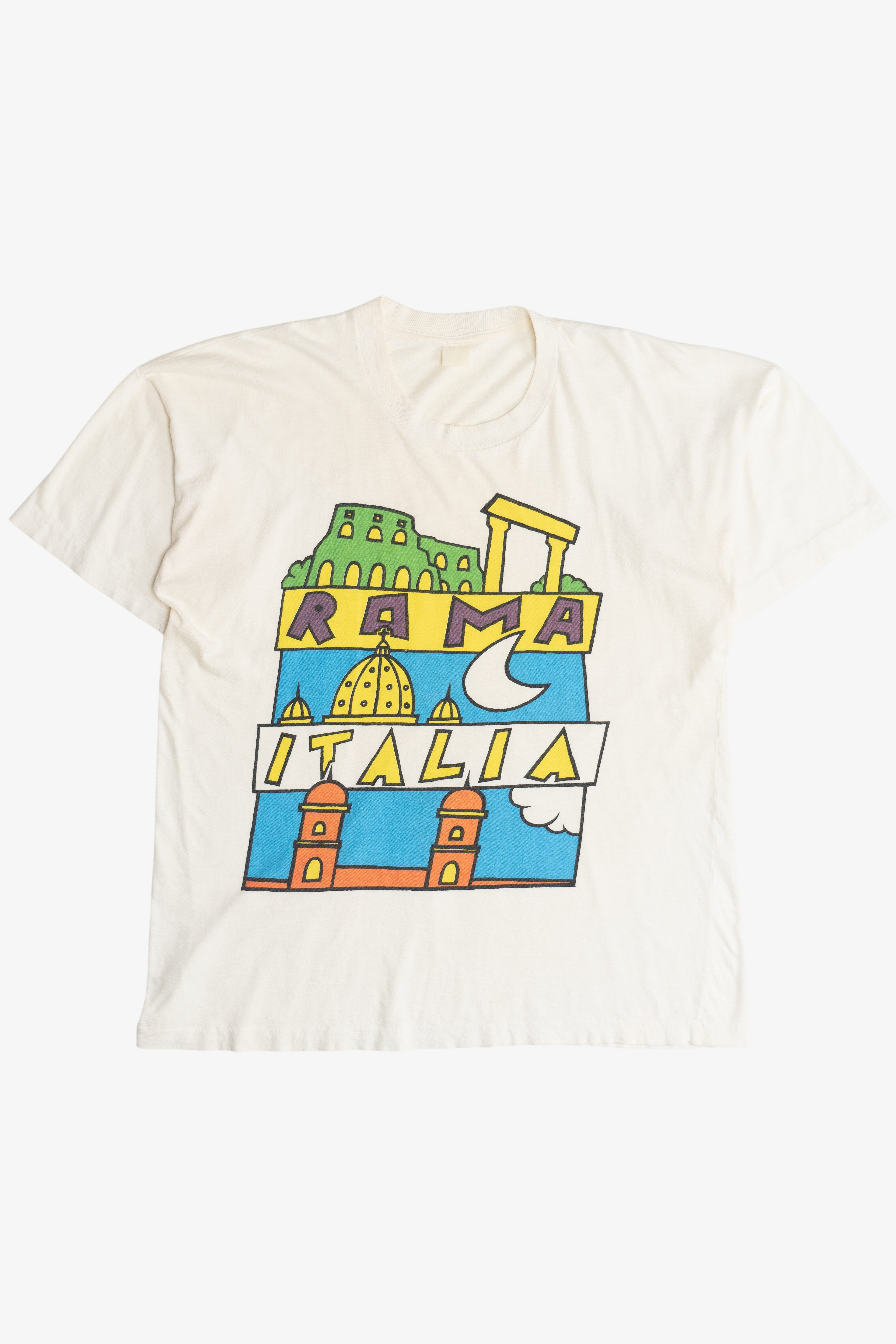 Vintage "Roma Italia" Rome Landmarks Souvenir T-Shirt (1990s)
