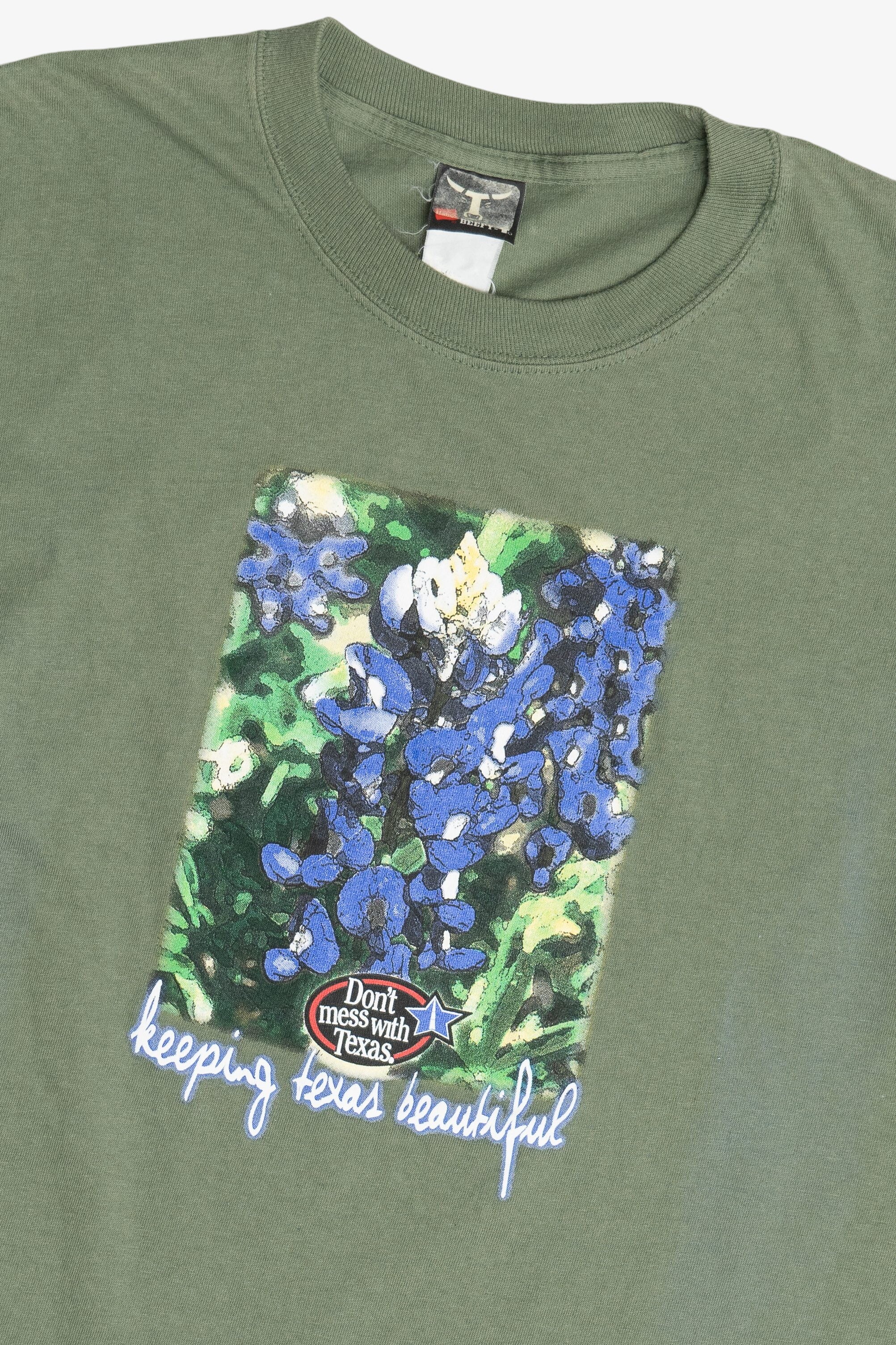 Vintage Distressed "Don't Mess With Texas" "Keeping Texas Beautiful" T-Shirt (2000s)