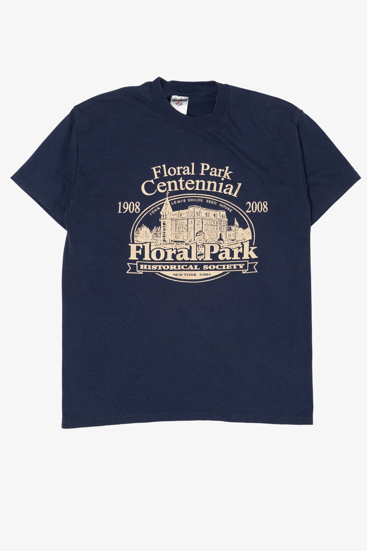 Navy Blue Floral Park Centennial T-Shirt (2000s)