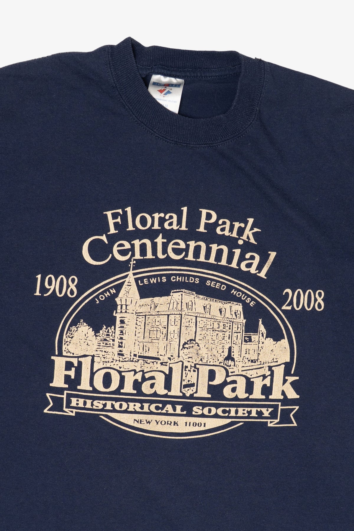 Navy Blue Floral Park Centennial T-Shirt (2000s)