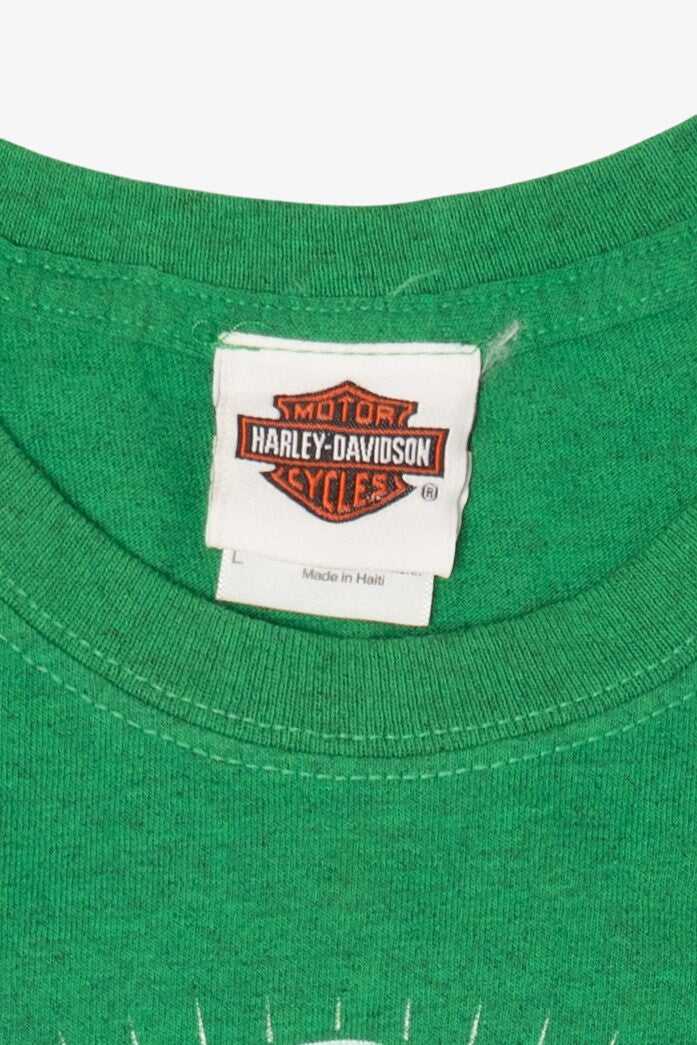 Green Harley Davidson Adamec Of St. Augustine Florida T-Shirt (2010s)
