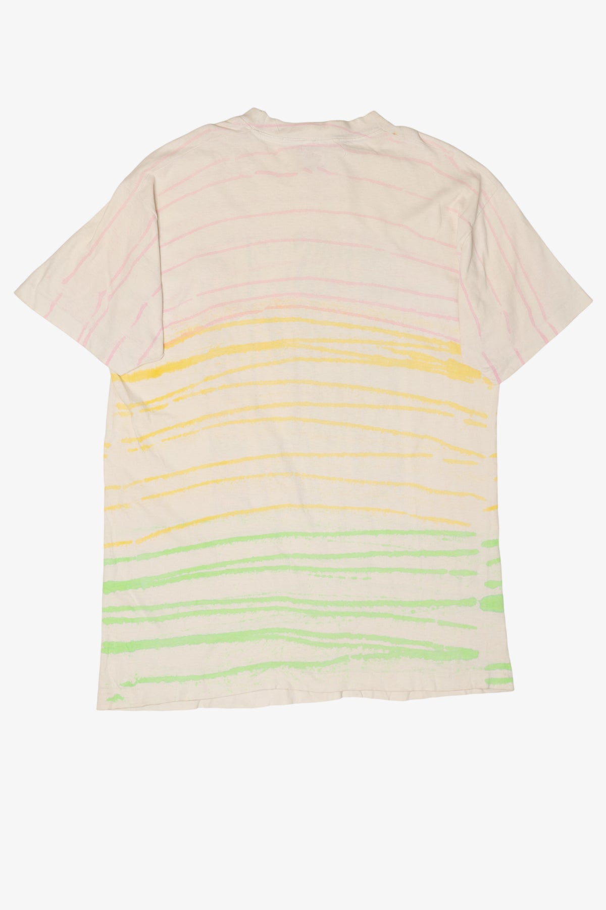 Vintage Pastel Striped "Surf" Single Stitch T-Shirt (1980s)