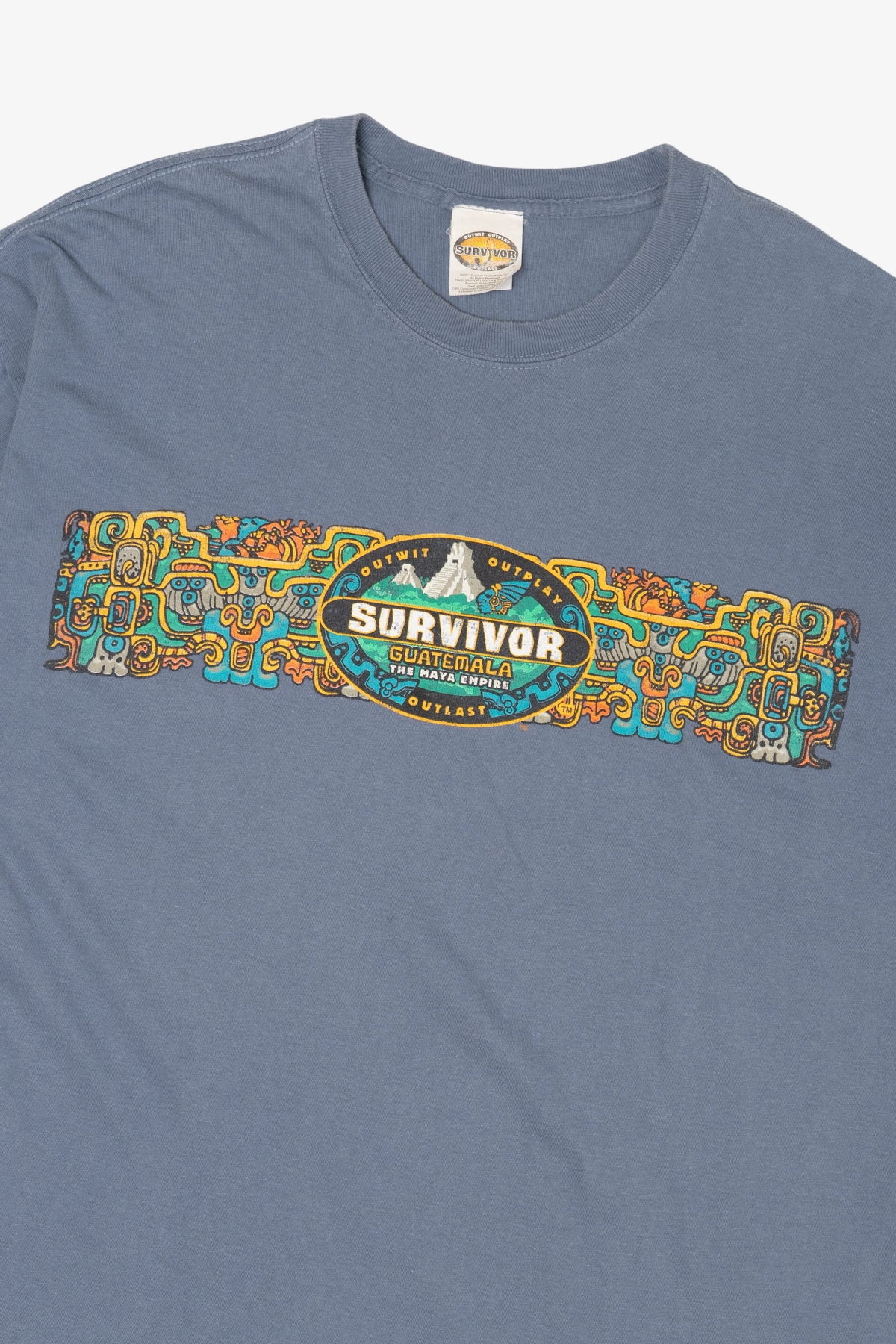 Vintage Blue Survivor Guatamala- The Mayan Empire T-Shirt (2000s)