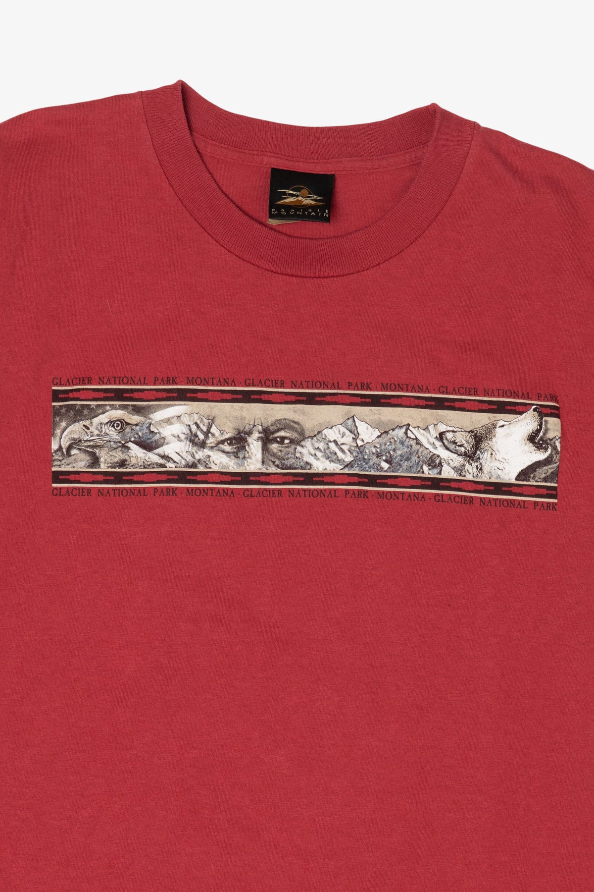 Vintage Glacier National Park Montana Red T-Shirt (1990s)