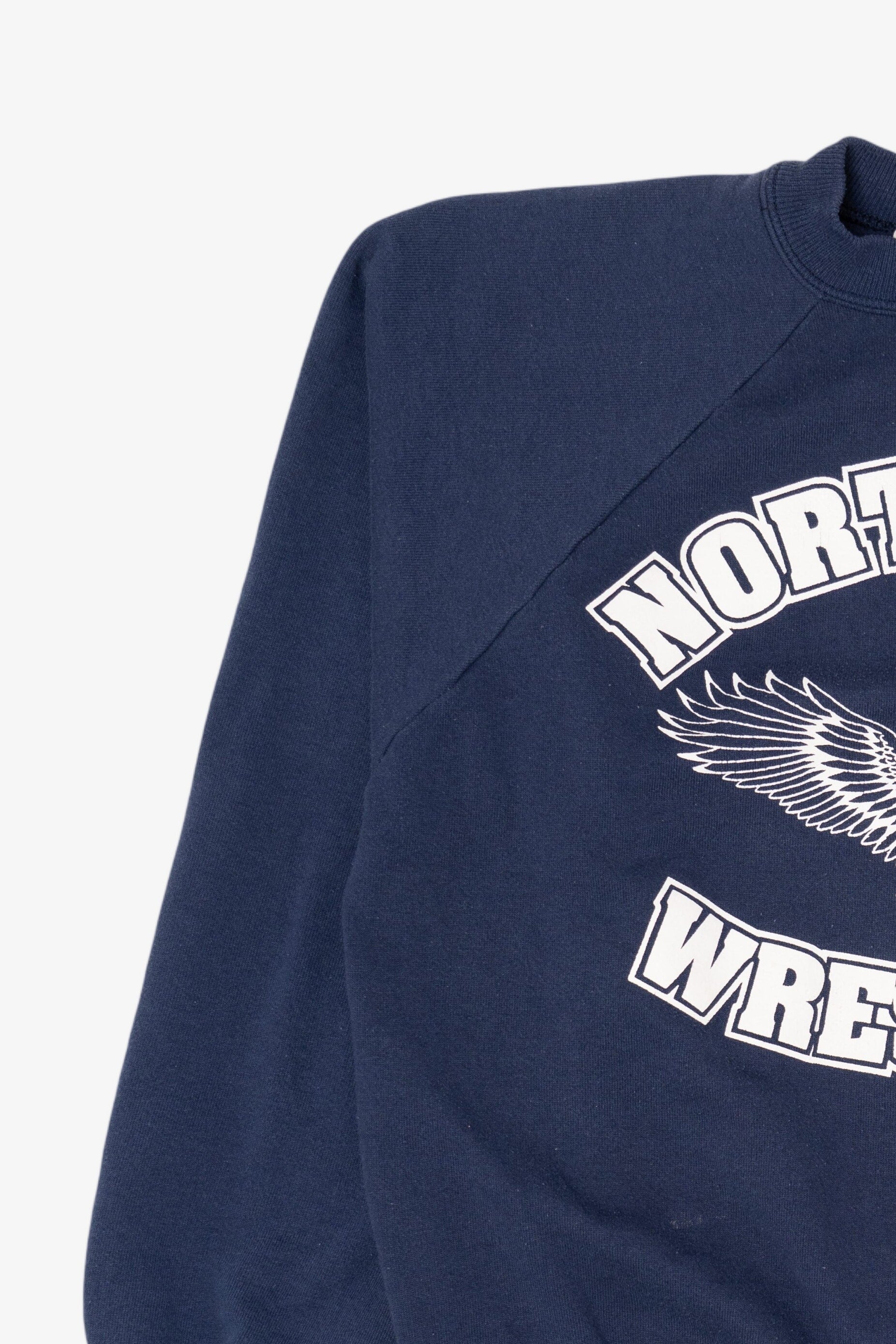 Vintage Navy Blue Northside Wrestling Raglan Sweatshirt (1990s)