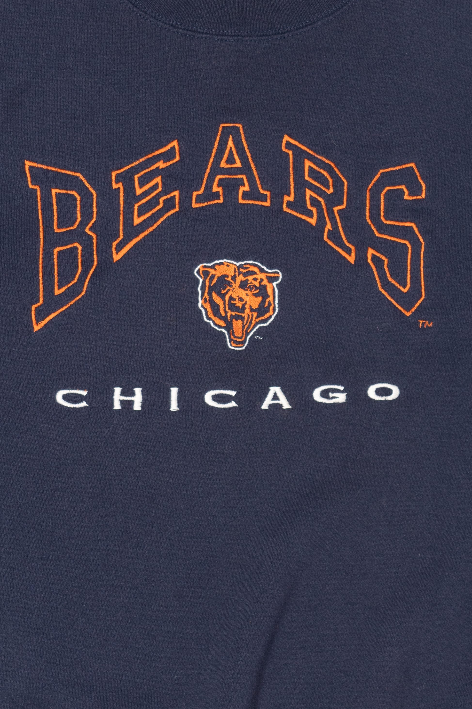 Vintage Navy Blue Chicago Bears Football Sweatshirt (1990s)