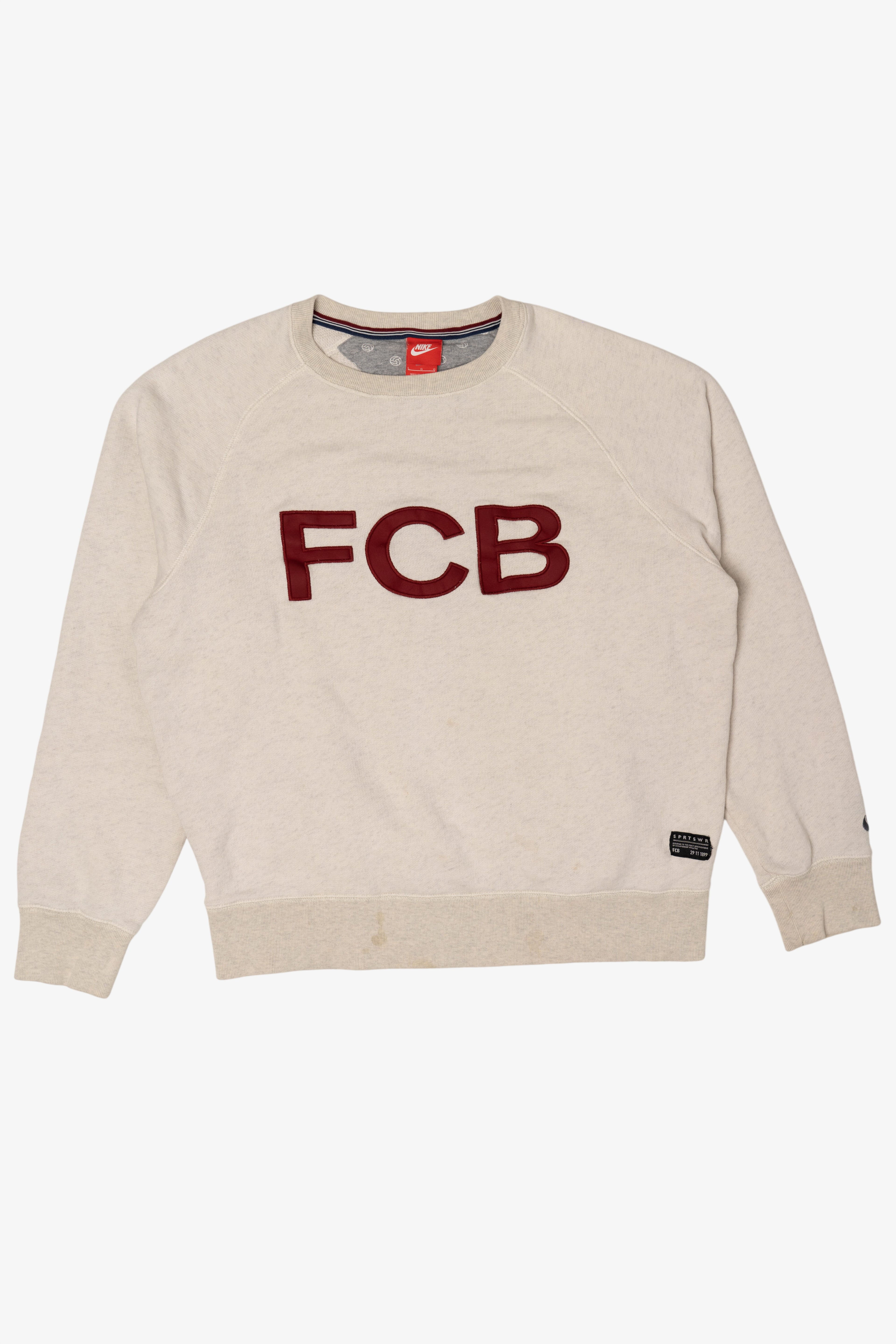 Vintage Beige Nike "FCB" Sweatshirt (1990s)